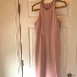 Vintage rose high neck bridesmaid gown